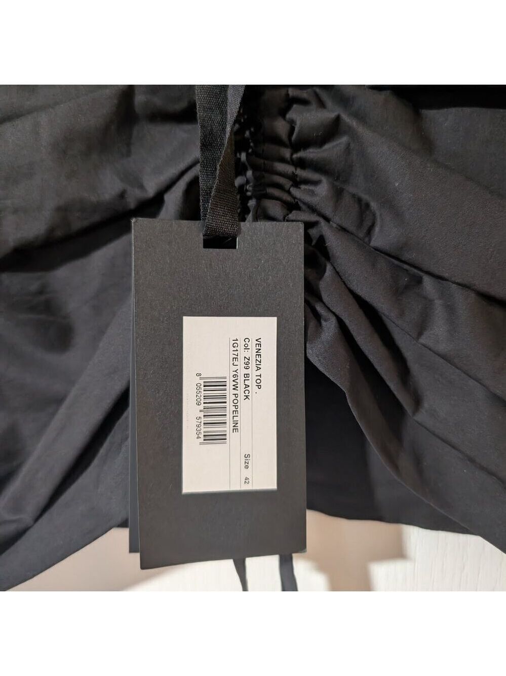 PINKO | Venezia Puff Sleeve Crop Top In Black - Picture 5 of 13